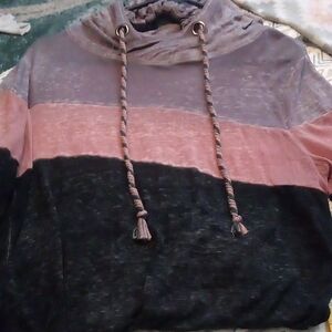Stylish Women's Hoodie in Black, Pink, and Gray